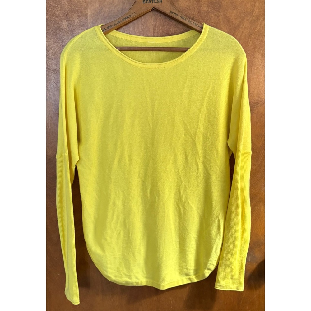 Lululemon Take It All In Sweater Sunset Yellow Long Sleeve Thumb Holes Hiking 10